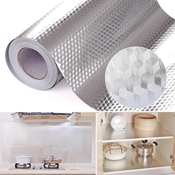 Aluminum Foil Kitchen Stickers Maison Decoration Sticker Self Adhesive Waterproof