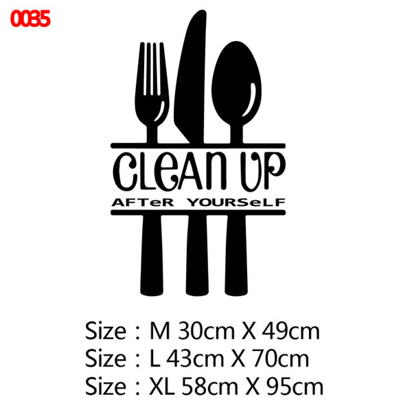 Large Kitchen Wall Sticker Cuisine Coffee Vinyl Stickers poster house Decoration Accessories