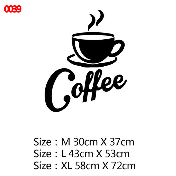Large Kitchen Wall Sticker Cuisine Coffee Vinyl Stickers poster house Decoration Accessories