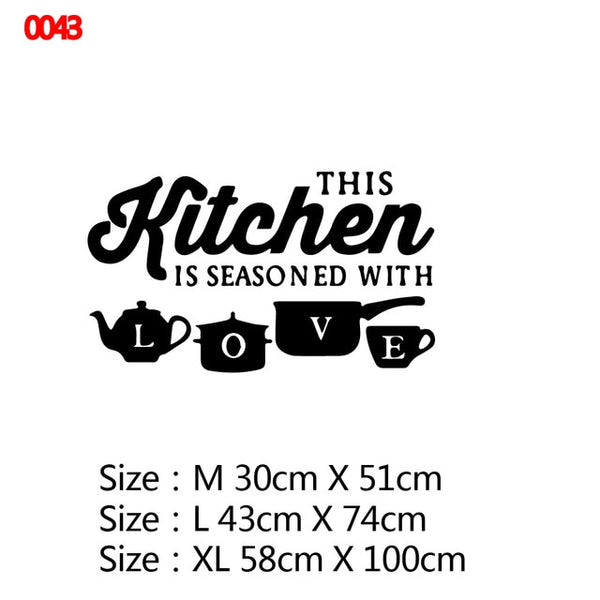 Large Kitchen Wall Sticker Cuisine Coffee Vinyl Stickers poster house Decoration Accessories